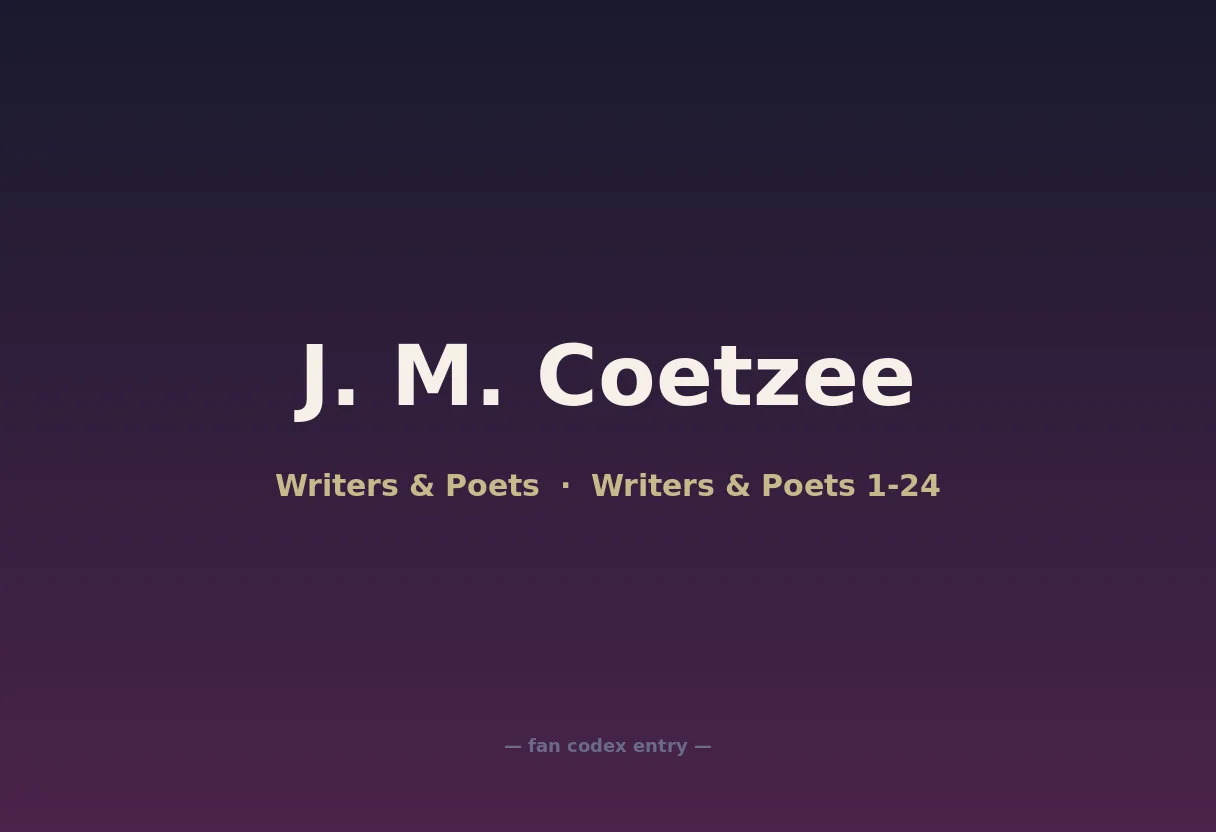 J. M. Coetzee
