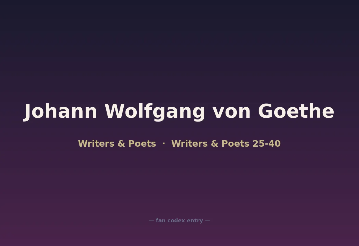 Johann Wolfgang von Goethe
