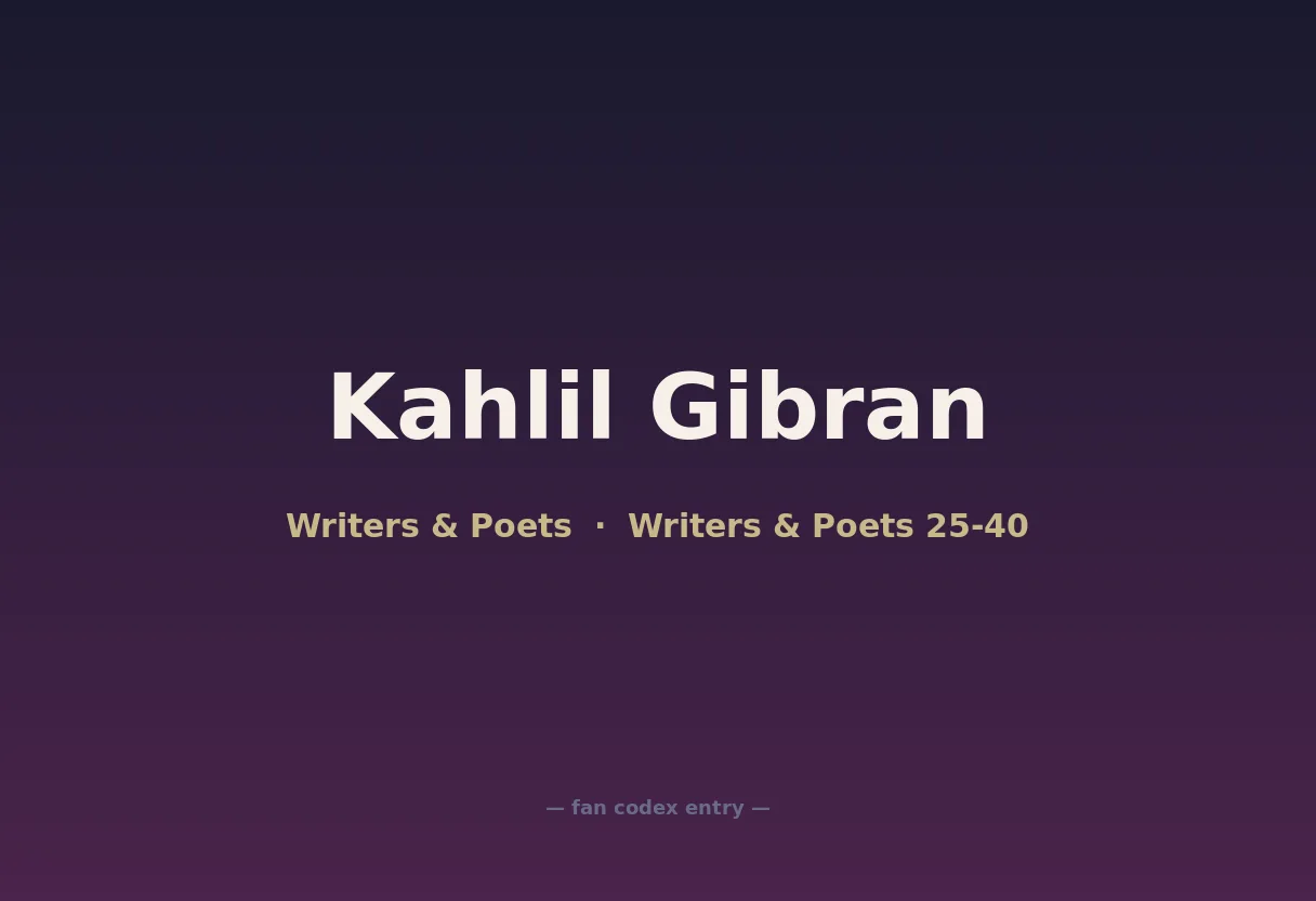 Kahlil Gibran